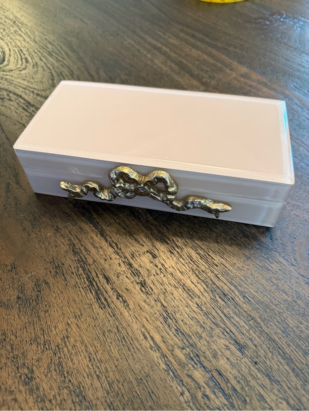 Rachel Zoe Pink Jewelry Box with Gold Bow Accent